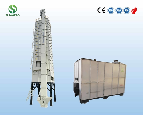 120 Ton / Batch Pengering Padi Cerdas 5.5kW Dengan Pembakar Sekam