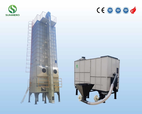 Pengering Butir Batch Stainless Steel Vertikal 60 Ton Untuk Pengeringan Padi