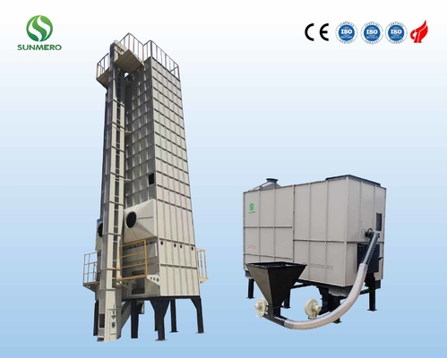 Pengering Butir Batch Stainless Steel Vertikal 60 Ton Untuk Pengeringan Padi