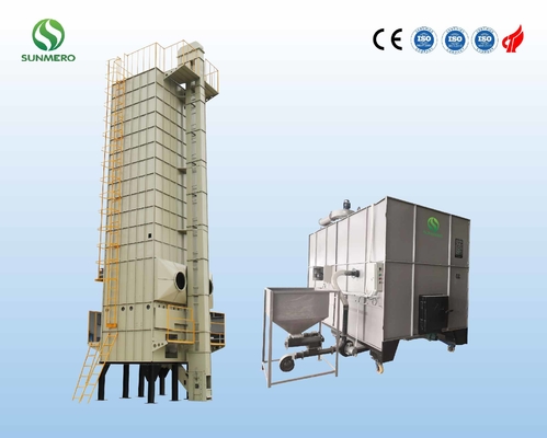 Peralatan Pengolahan Padi Pengering Gandum Aliran Campuran Vertikal 50tons / Batch