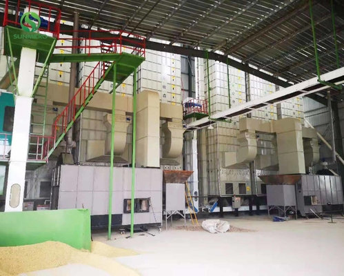 400mm Lebar 1.5m / S Sistem Sabuk Konveyor Mesin Gandum Sepenuhnya Otomatis