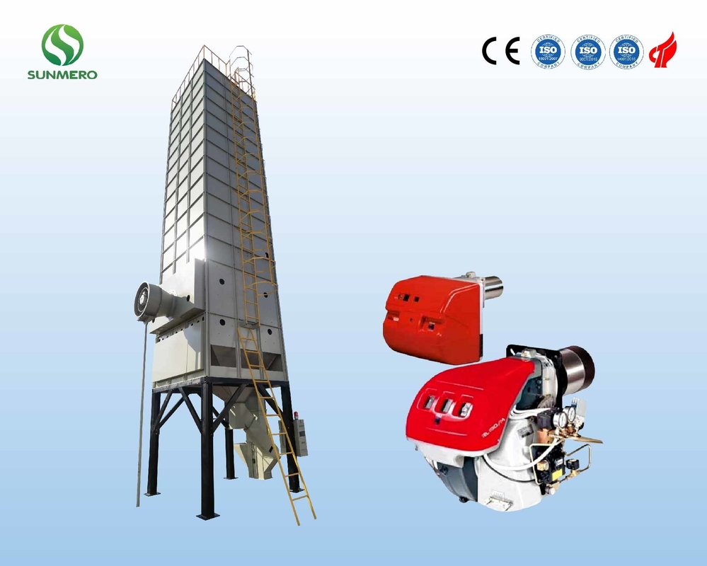 Sertifikasi ISO14001 8.47KW Recirculating Grain Dryer Untuk Jagung Jagung Gandum